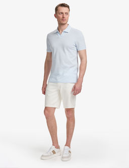 A__k Mavi Slim Fit %100 Pamuk Apa_ Yaka Ti__rt