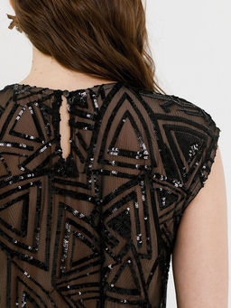 Блузка из сетки с пайетками Новый год