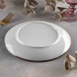 Тарелка керамическая обеденная «Созвездие», d=21 см, оранжевая