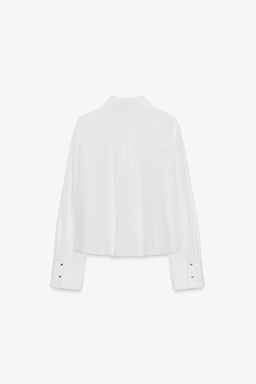 TOPSTITCHED POPLIN SHIRT - Zara фото 7