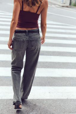 TRF LOW-RISE WIDE-LEG JEANS - Zara фото 3