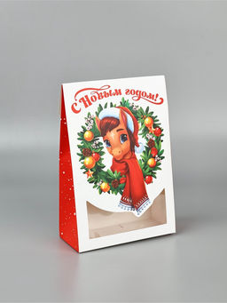 Цена за 2 шт. Коробка подарочная складная «Новый год 2026», лошадь, 15×7×22 см