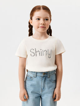 ACOOLA / Футболка детская для девочек Svirel молочный