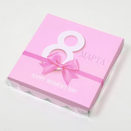 Цена за 5 шт. Коробка для печенья «С 8 Марта», 15×15×3 см