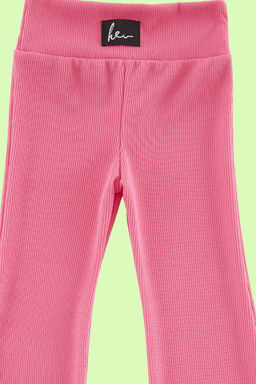 Lacivert K?z Cocuk Genis Paca/Flare Basic Orme Tayt TKDSS24TA00007 - Trendyolmilla фото 8