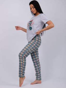 Пижама Символ брюки, трикотаж - Малина фото 4