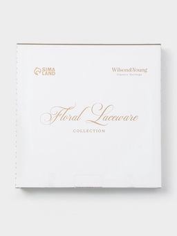 Тарелка обеденная WY Floral Laceware, d=25 см, фарфор, серая