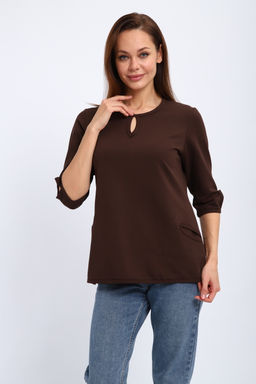Кофта женская из футера 2-н Анфиса шоколад