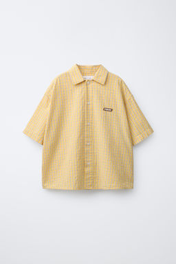 CAMISA ESTAMPADO CUADROS PUKAS SURF / Naranja