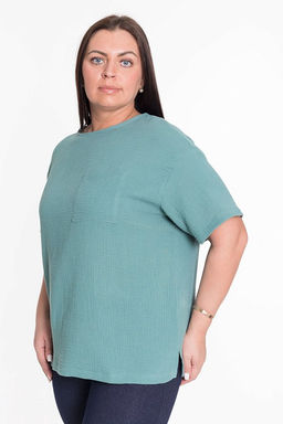 Футболка М324037а Шалфей темный - Елена фото 3