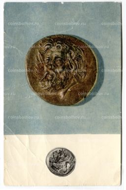 Открытка Монета Статер.Пантикапей IV век до н.э. Золото