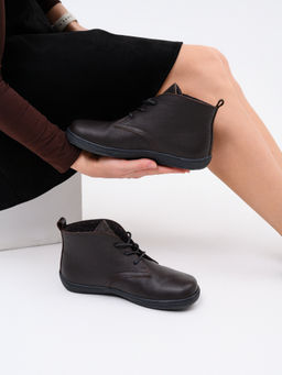 Ботинки женские демисезонные 208.NATAbl.Темно-коричневая оттима/Шерсть