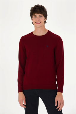 U. S. Polo Assn Мужской бордово-красный базовый свитер - U.s. polo assn фото 11