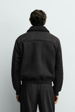 FAUX SUEDE JACKET WITH FAUX SHEARLING - Zara фото 3