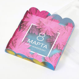 Цена за 5 шт. Коробка для печенья С 8 Марта, 15?15?3 см