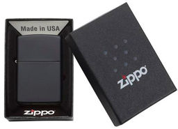 ЗажигалкаZIPPO классическая с черным матовым покрытием | Black Matte 218  фото 6