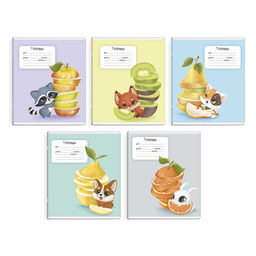 Цена за 20 штТетрадь школьная ученическая, 24 л. линия, арт. 56667/ 20 СВЕЖИЕ ФРУКТЫ /