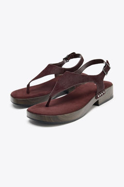 LEATHER STUDDED SANDALS - Zara фото 11