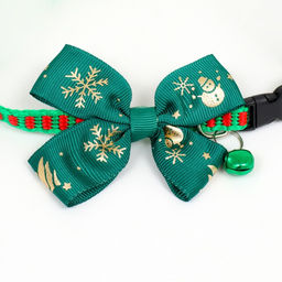 Ошейник Зима, 30 х 1 см, капрон, зелёный - Пижон фото 3