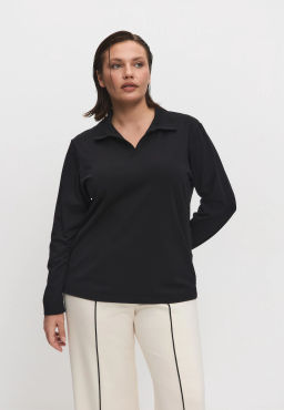 Лонгслив-поло 26204-536 черный