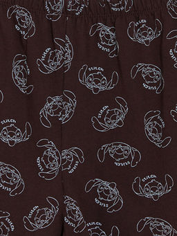 Stitch Bask?l? Kad?n ?ort Pijama Alt?