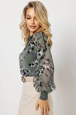 Блузка женская 7090/01/Оливковый - Rise фото 7