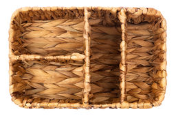 Корзина плетеная 30,5*19,5*17,5 см с ручкой, с 4-мя секциями, водный гиацинт - Elan gallery фото 11