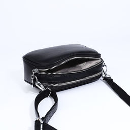 Сумка кросс-боди на молниях, наружный карман, цвет чёрный - Simaland фото 6