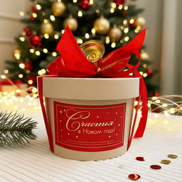 Чай в подарочной крафт-упаковке "Счастья в Новом году", чёрный с чабрецом, 50 г.