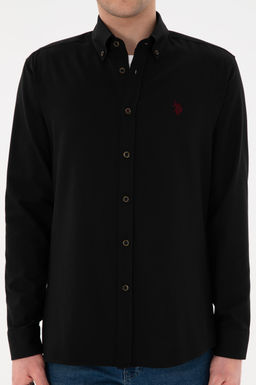 Лонгслив черный из хлопка