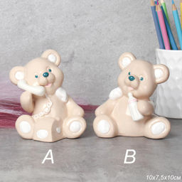 Фигурка Мишка 10 см / YZ170123AB /уп 48/96/фарфор (A, с телефоном)