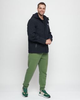 Куртка спортивная мужская большого размера темно-синего цвета 88676TS - Wonderrman фото 4