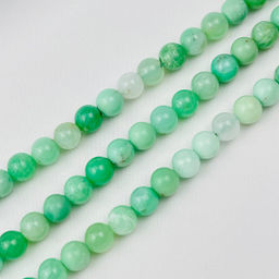 Бусины для украшений из Хризопраза (70 бусин) 38 см