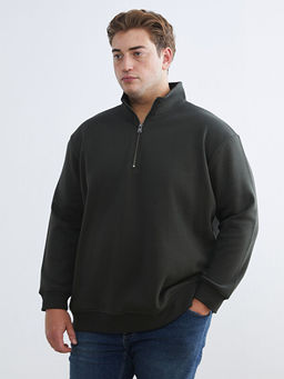 Dik Yaka Erkek Sweatshirt