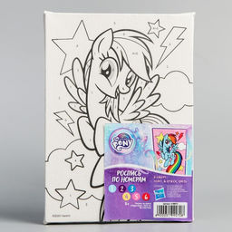 Картина по номерам для детей Радуга, 21?15 см, My Little Pony