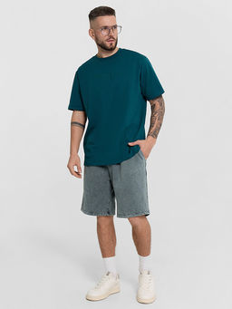 Шорты мужские серые с обработкой эйсид - Mark formelle фото 5