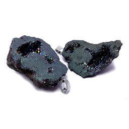 Подвеска из камня Пирит лиловый притягивает энергию благосостояния и убирает преграды