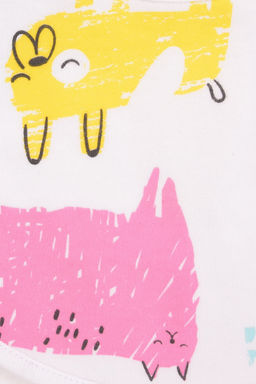 К 8502/розовые кошки,собаки на белом Ал фартук-нагрудник яс - Crockid фото 2