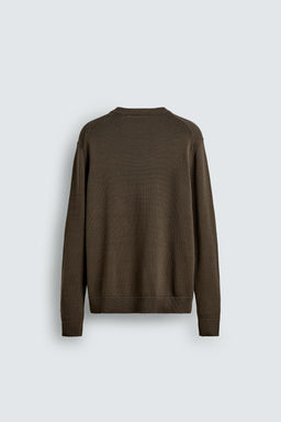JERSEY REGULAR FIT ALGOD?N / Marr?n - Zara фото 8