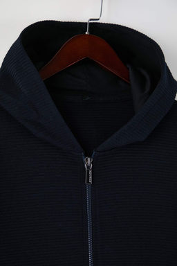 Lacivert Regular/Normal Kesim Fermuarl? Kapusonlu Dokulu Sweatshirt TMNAW26SW00067