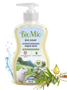 BioMio BIO-SOAP антибактериальное жидкое мыло с маслом чайного дерева, 300 млBioMio BIO-SOAP антибак
