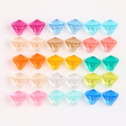Кристаллы пластиковые декоративные, набор 120 г, размер 1 шт. — 1×1.2 см, МИКС