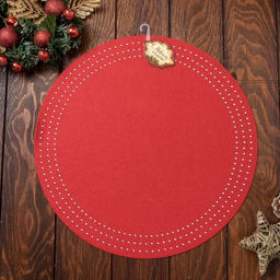 Салфетка сервировочная Доляна Стиль, цв.красный, d 38 cm  фото 3