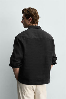 CAMISA POLO ALGOD?N - LINO / Carb?n - Zara фото 3