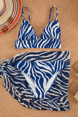 Zebra Desenli Ucgen Mix&Match Bikini Ustu TBESS21BU0343