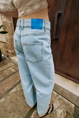 JEANS Z1975 WIDE LEG TIRO MEDIO RAYA PLANCHADA / Azul claro - Zara фото 6