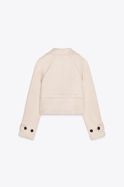 SHORT FAUX SUEDE TRENCH COAT - Zara фото 6