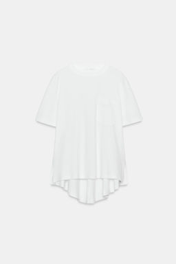 CAMISETA INTERLOCK BOLSILLO / Blanco - Zara фото 5