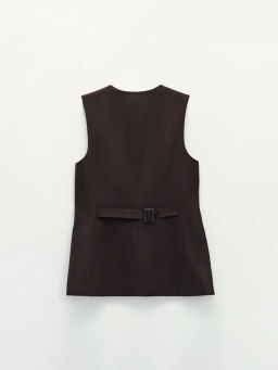 Приталенный жилет с вискозой в составе / Zarina