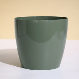 Кашпо для цветов, d=21 см, 5.2 л, пластик, зелёное, шалфей